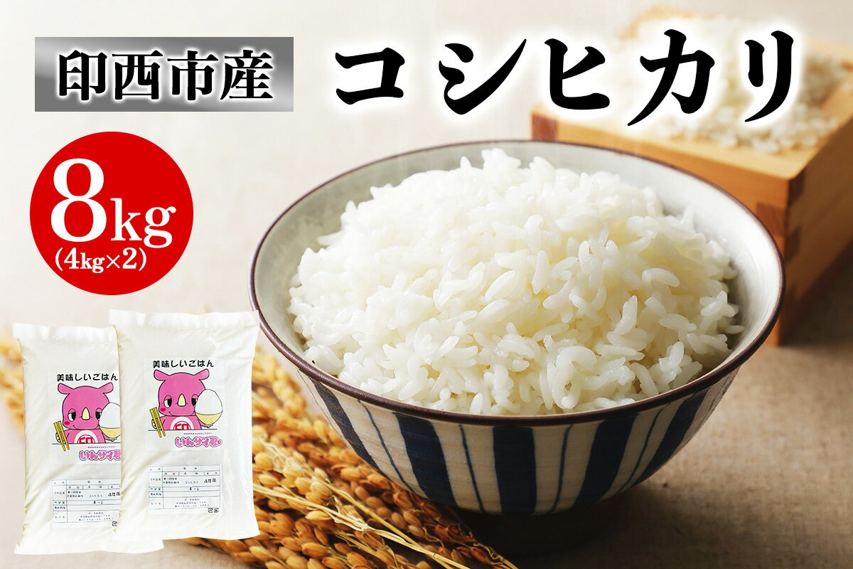【ふるさと納税】新米 コシヒカリ 令和7年産 印西市産 美味しいごはん 8kg｜産地 直送 おこめ 米 こしひかり 精米 [0519]