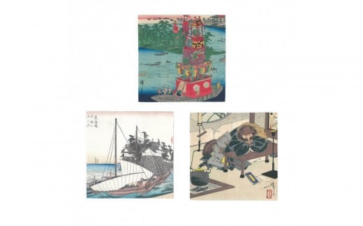 
            オリジナル【浮世絵マルチクロス】3点セット／名古屋刀剣博物館
          