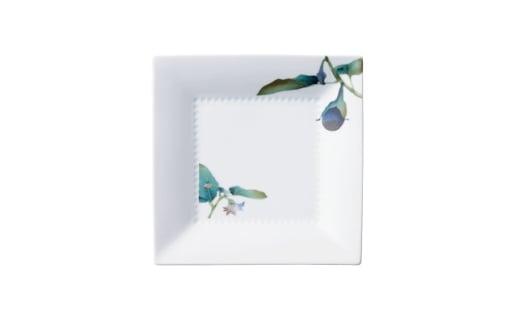 ノリタケ＜京香旬彩＞23cmスクエアプレート(加茂茄子)【1637969】