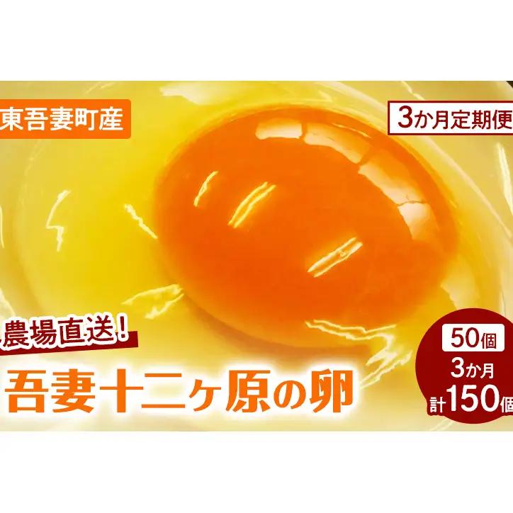 卵吾妻十二ヶ原の卵堀田養鶏場卵【50個】【定期便3ヶ月】