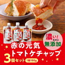 【ふるさと納税】トマトケチャップ（180g×3個セット 計540g）｜ 完熟トマト 詰め合わせ 個包装 とまと ベジタブル 濃厚 野菜 ソース パスタ 無添加 愛媛 久万高原町 赤の元気　※離島への配送不可