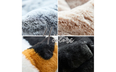 【ニッセン】まるで猫!のような洗えるモフモフキルトラグ 約90cm×130cm (猫Feel) ロシアンブルー(グレー系)