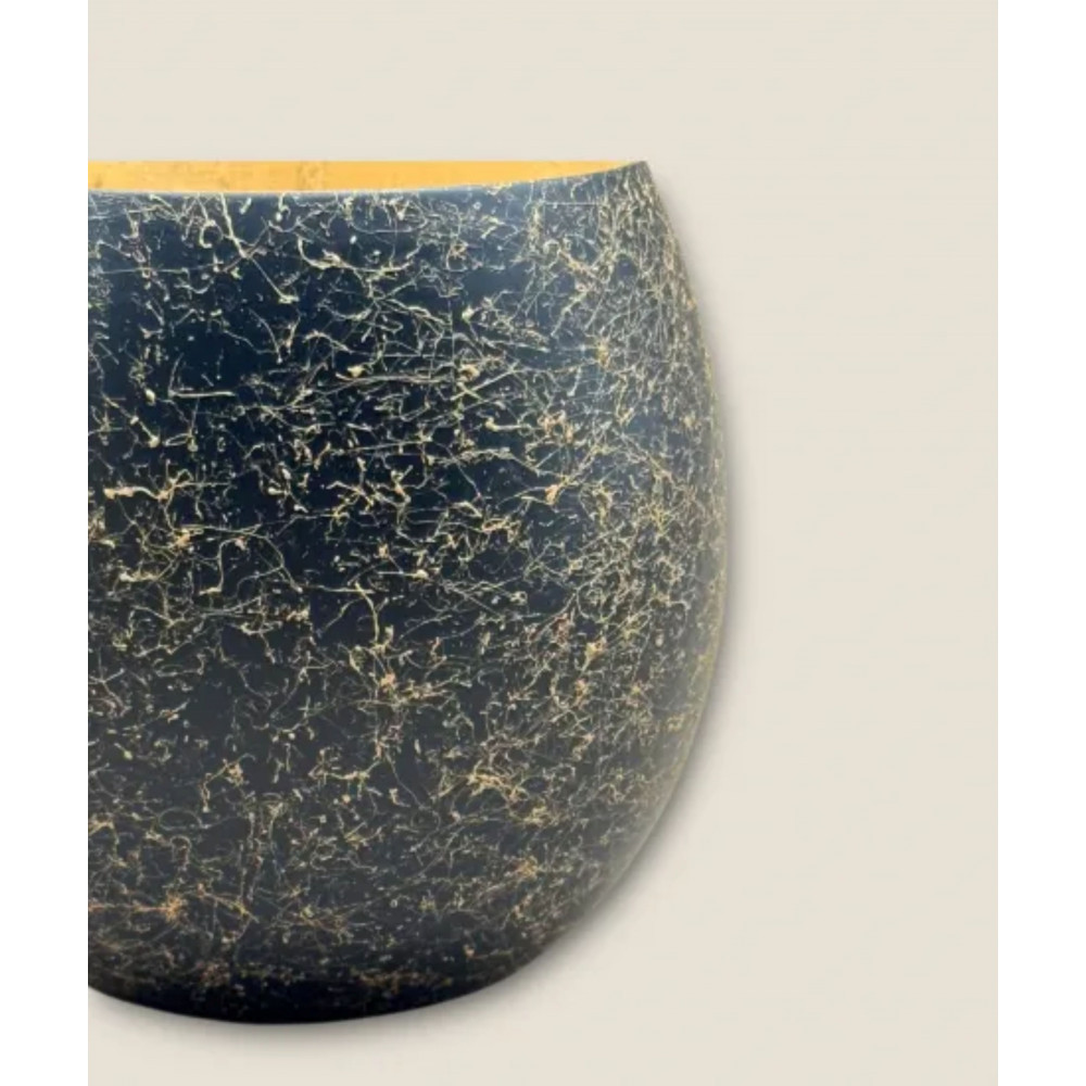 木製 エッグカップ 乱糸マット仕上げ 漆黒［NF119］