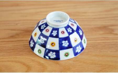 A11-19 皓洋窯 食と暮らし、心も彩る日々の器 面取飯碗「市松紋」