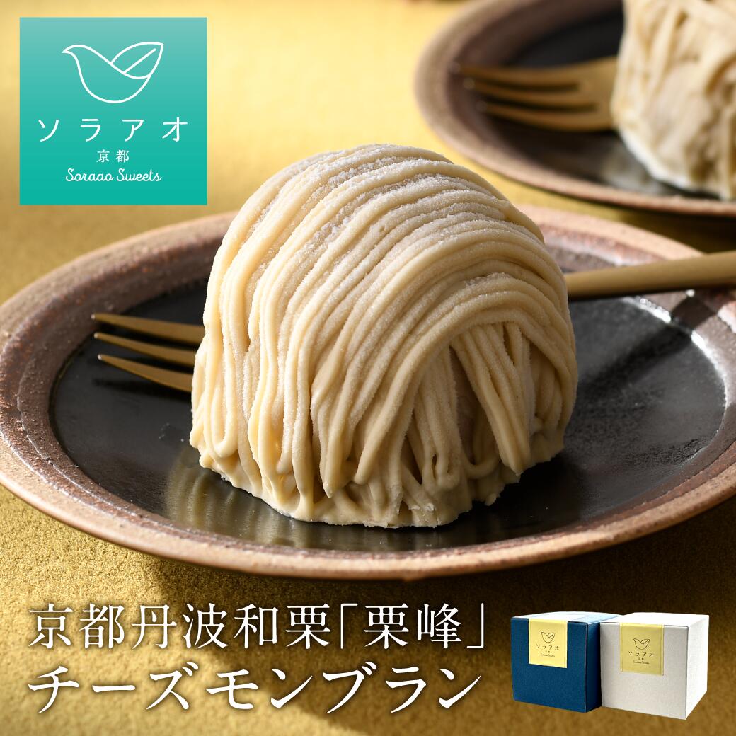 【ふるさと納税】 京都 丹波栗 「栗峰」 チーズモンブラン 4個 （プレーン・チョコ） | ソラアオ 敬老の日 お菓子 ギフト (数量限定・期間限定) 栗 幻 京都 丹波 和栗 栗峰 チーズケーキ りほう スイーツ プレゼント 栗ケーキ お菓子 洋菓子 お取り寄せ 人気 おすすめ 限定