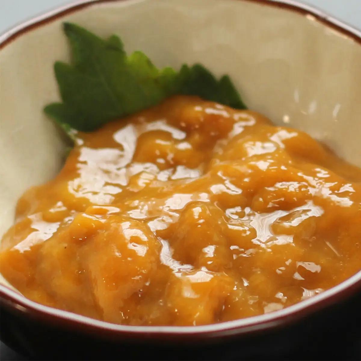 奥尻 粒うに 瓶詰め (5本入り) ミョウバン不使用 1本 60g (2本入箱＋3本入箱) 高田水産 冷凍 | キタムラサキウニ 島ウニ ウニ 雲丹 無添加 無着色 低塩 一夜漬け 塩うに 瓶 珍味 