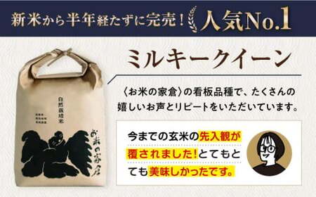 【令和6年度産】自然栽培米ミルキークイーン　5kg玄米×2袋　滋賀県長浜市/株式会社お米の家倉[AQCP005]