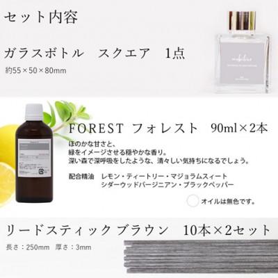 ふるさと納税 尾張旭市 easeリードディフューザー『mobilier』 リフィルセット フォレスト90ml×2・スクエア |  | 02