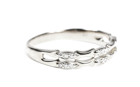 PT900 バンブーダイヤリング　0.10ＣＴ　Ｒ3849DI-P　プラチナ【サイズ：7号～18号（0.5号刻み対応可）】