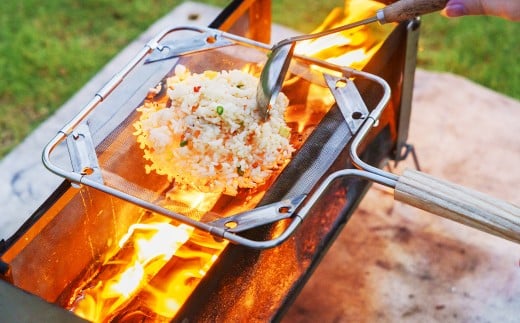 メッシュパン （小） 1個 （幅21cm×長さ38cm×厚さ2.4cm） 1個 直火焼専用 フライパン 調理器具