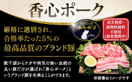 【香心ポーク】焼肉用厚切り、しゃぶしゃぶ用薄切りのセット(計約1.3kg)【有限会社コーシン】[BHAH008]