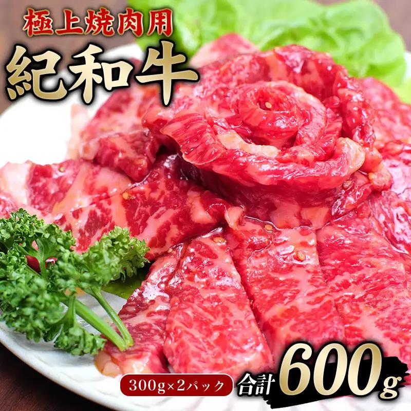 牛肉 焼肉 小分け 極 上紀和牛 タレ仕込 味付 焼肉 300g×2パック 計600g【冷凍】 / 牛肉 焼肉【tnk205】
