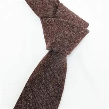 岡山産デニムネクタイ【DeniMUSASHI】ハンガーパッケージ付・ブラウン_装飾品・工芸品 ネクタイ・ベルト 服飾小物 _【1456892】