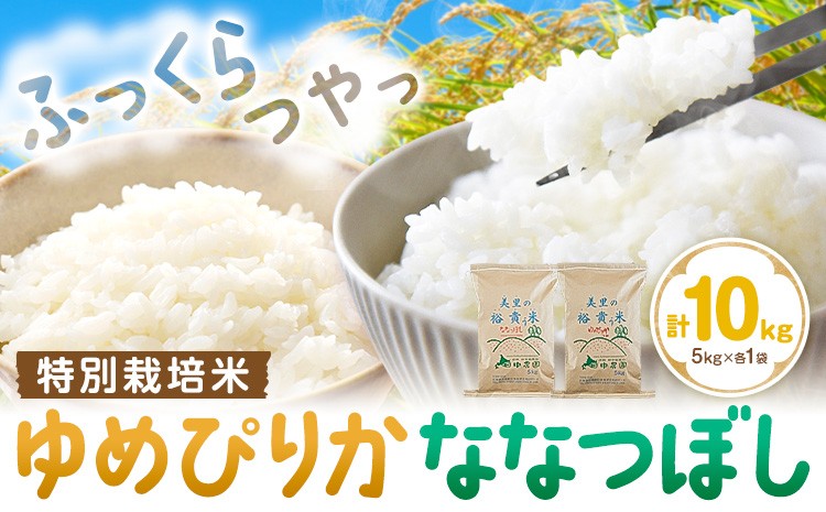 
                  令和7年産 特別栽培米 ゆめぴりか ＆ ななつぼし 各5kg 計10kg 田中農園 《30日以内出荷予定(土日祝除く)》北海道 日高町 食べ比べ セット 米 こめ コメ 白米 白飯 ご飯 ごはん ふっくら つややか 豊かな甘み ほどよい粘り 日高町米 お米 ゆめぴりか ななつぼし
                