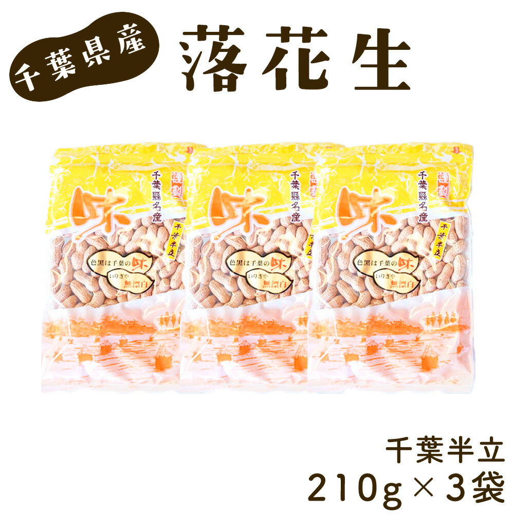 【ふるさと納税】 千葉県産落花生・千葉半立3袋 ／ ピーナッツ コク 香り 甘味 送料無料 千葉県 落花生 千葉半立 3袋セット 殻付き 豆の味 香ばしい ホクホク 食感 おつまみ 素材 食材 常備菜 料理素材 茹で落花生 家庭用 食べ比べ No.029