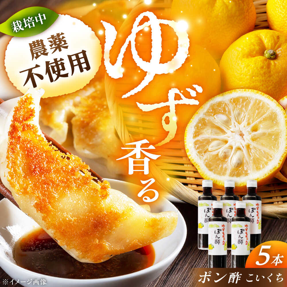 【ふるさと納税】ポン酢（こいくち) 5本 / ポン酢 ポンズ ぽん酢 ぽんず たれ タレ 焼肉のたれ お取り寄せ /恵那市/かさぎゆず組合[AUAW009]