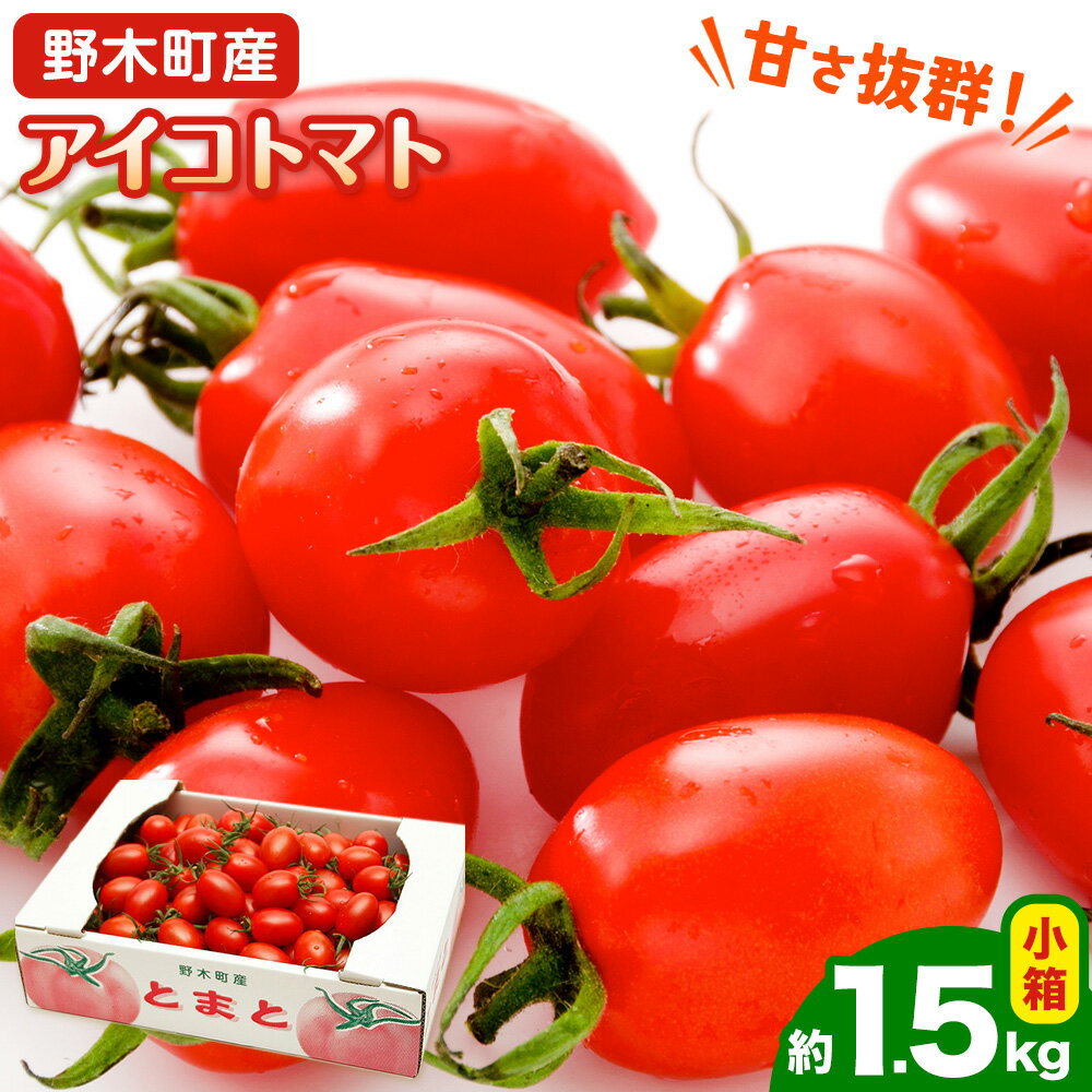 【ふるさと納税】アイコ トマト 約1.5kg 小箱 栃木県 野木町産 矢畑むらづくり組合 《10月上旬-6月下旬頃出荷》栃木県 野木町 トマト ミニトマト 野菜 新鮮