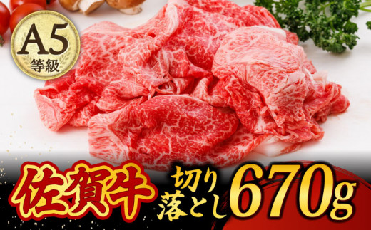 
【色んな料理に最適！】A5等級 佐賀牛 切り落とし 670g /焼肉どすこい [UCC011] 牛肉 肉
