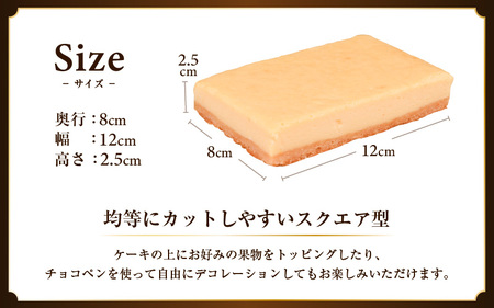 【2025年11月発送】濃厚スイーツ チーズケーキ スクエア（8cm×12㎝×2個セット）【デザート 菓子 お菓子 洋菓子 スイーツ おやつ クッキー生地 冷凍】 [e44-a014_11]