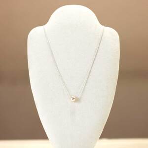 あこや本真珠 シルバーチェーン ネックレス（8.5mm～8.9mm）ホワイトピンクカラー 簡易保管ケース付 【R01521】