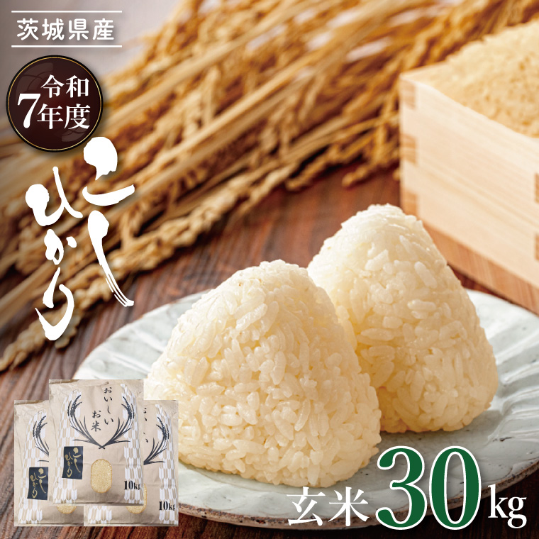 【数量限定】R7年産 コシヒカリ 玄米30kg|お米 米 こしひかり コシヒカリ 玄米 茨城県 取手市（BQ002）