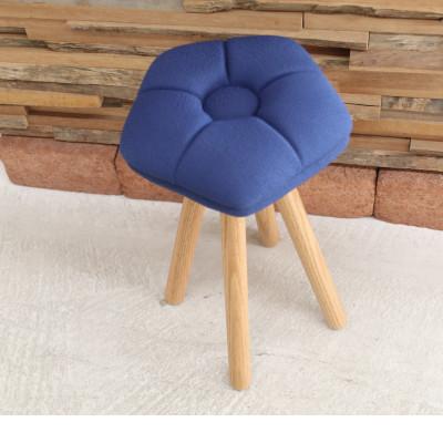 ふるさと納税 大川市 monaca stool:kikyo【ネイビー/オーク/高さ45cm】