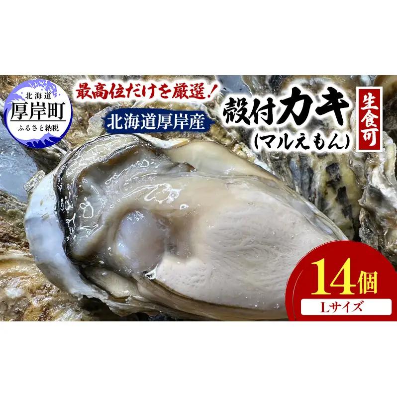 厚岸産牡蠣 Lサイズ 14個 マルえもん ブランド牡蠣