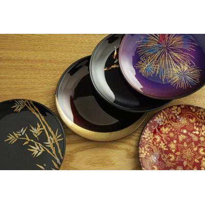 ふるさと納税 高野町 和柄蒔絵 丸小皿 6枚セット |  | 02