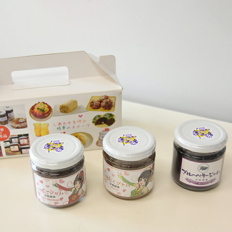 【ふるさと納税】 ジャム セット 3種 180g × 3 計540g ( ジャム いちご いちじく ブルーベリー イチゴ 苺 イチジク 無花果 無添加 果物 朝食 果肉 パン フルーツ 食べ比べ セット 詰め合わせ 国産 贈答 ギフト 京都 精華町 )