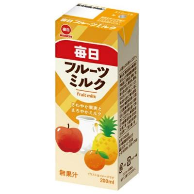 ふるさと納税 和泉市 毎日牛乳 毎日フルーツミルク 200ml紙パック×24本入