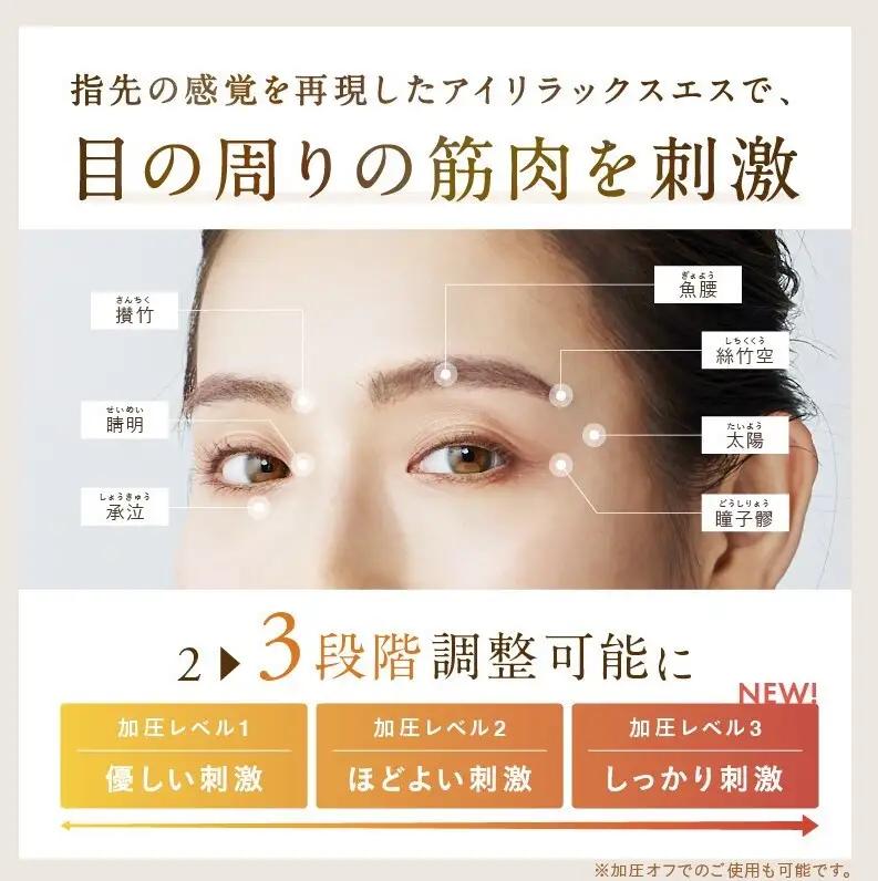 EYE RELAX S | 1年保証 取扱説明書付 温熱 加圧 アイマスク 目元ケア 温感エステ アイリラックスエス 充電式 遠赤外線 USB充電 美容家電 健康家電 ニップラックス 福岡市 人気 お