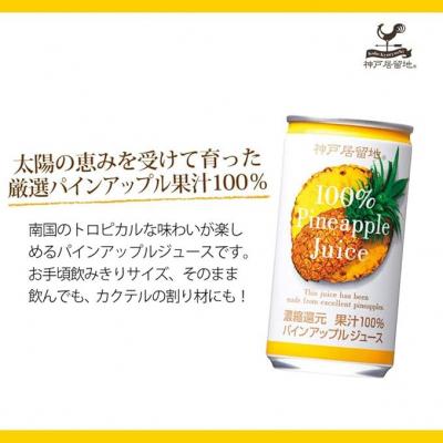 ふるさと納税 各務原市 神戸居留地 パインアップル ジュース100% 185g缶×30本1ケース 果汁 濃縮還元【1139】 |  | 01