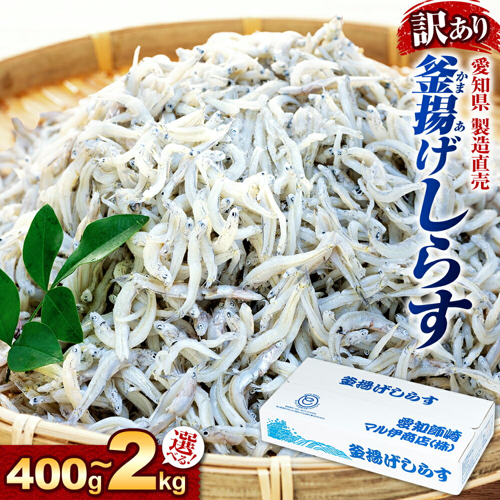 【ふるさと納税】 美食コレクション1位獲得 釜揚げ しらす 訳あり 400g〜2kg 釜揚げしらす マル伊商店 しらす太郎 シラス ワケアリ 海鮮 鮮魚 お魚 夕食 晩ごはん 惣菜 シラス丼 規格外 個包装 理由あり 人気 小分け 大容量 たっぷり 美味しい 国産 愛知県 南知多町