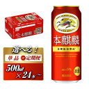 【ふるさと納税】本麒麟 500ml ×24本／48本／定期便 あり【 お酒 アルコール アルコール飲料 晩酌 家飲み 宅飲み 飲み会 集まり バーベキュー BBQ イベント 飲み物 缶ビール 】