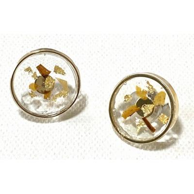 ふるさと納税 土佐清水市 ピアス(ラメ風宗田節入りのレジンアクセサリー)(スタッドタイプ)ハンドメイド作品【R00514】 |  | 01