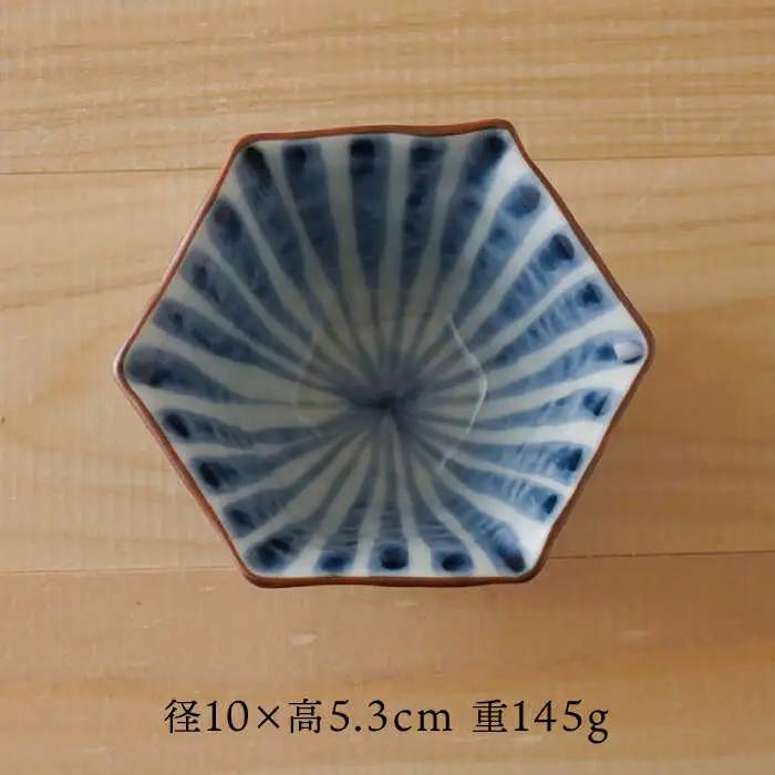 【波佐見焼】濃十草 六角小付（六角仙茶）5個セット 食器【陶もと】[PE46] 波佐見焼