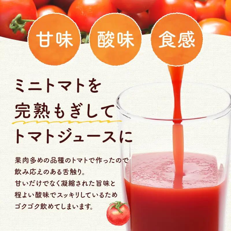 【定期便全3回】無添加 完熟ミニトマト使用 NicoFarm トマトジュース 1L×2本×3回_Y124-0030
