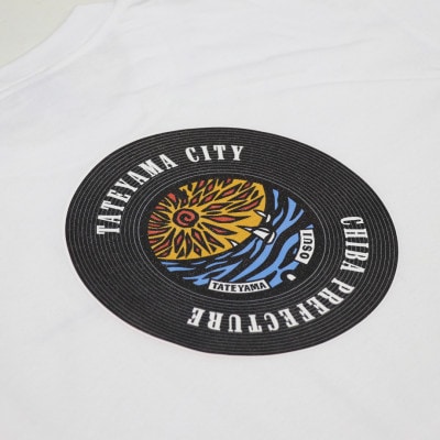 バックプリント 館山市 マンホールTシャツ 白 Mサイズ