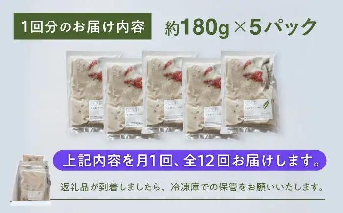 【全12回定期便】グリーンカレー 約180g×5パック 計900ｇセット 【SOUP LAB】[AYAK016]