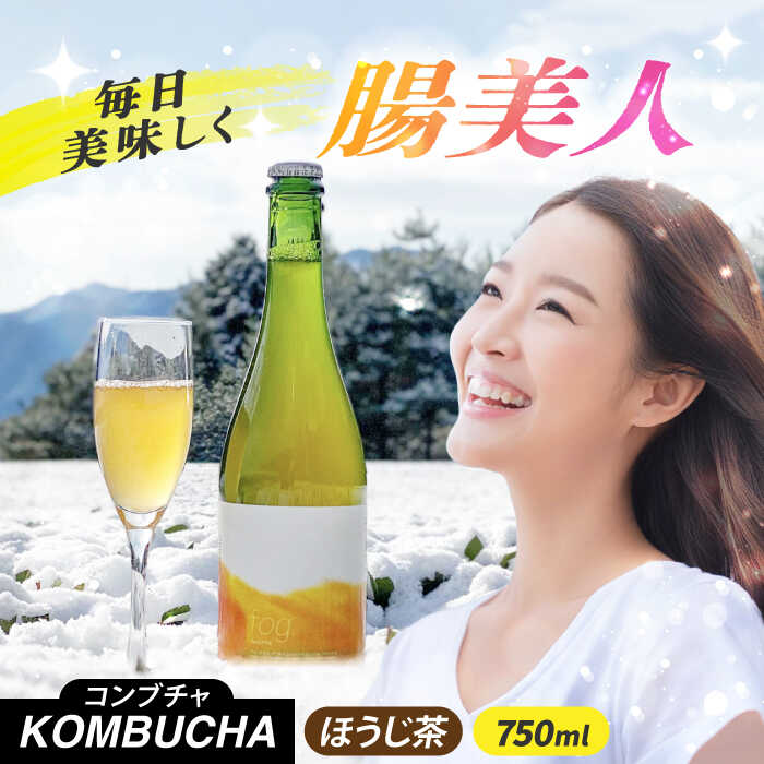 【ふるさと納税】ほうじ茶コンブチャ fog-hojicha 750ml オリジナルコンブチャ お茶 発酵飲料 腸活 白川町 / 新田製茶[AWBK007]