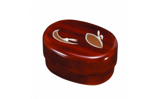 小判入子弁当箱 杢目 かくれんぼ（中子なし）シール付 ［YG485］