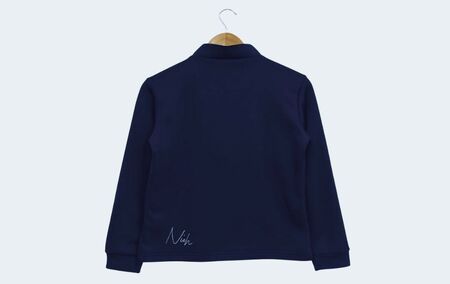 レディースエアライトロングスリーブモックネックシャツ/ネイビー/Sサイズ ゴルフウェア ゴルフ レディース ロゴカラー モックネック 紺色 おしゃれ コーデ｜石川県 小松市【有限会社ドオム】