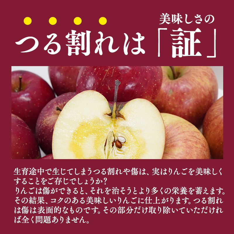 3月 発送【訳あり】家庭用サンふじ約3㎏【サンふじ・りんご・青森・平川・訳あり・家庭用・原田青果３㎏】
