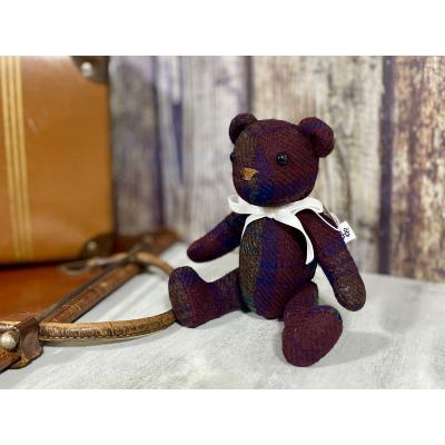 ふるさと納税 小牧市 テディベア(「創作姉妹」オールドイングリッシュベアM)色:ボルドー[178S01-01]