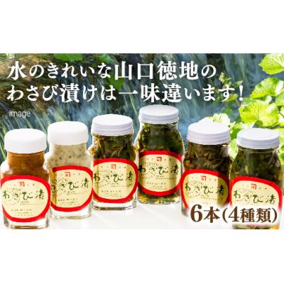 ふるさと納税 山口市 山口徳地のわさび漬け4種6本セット D083