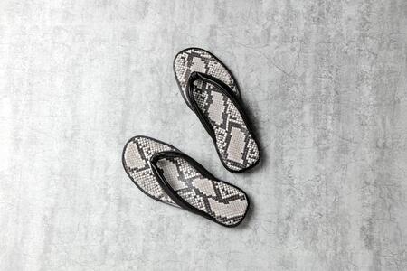 TUっKAKE Python（パイソン）　ユニセックス ファッション 靴 シューズ 栃木レザー つっかけ BN003 XS（23.5〜24.0cm）