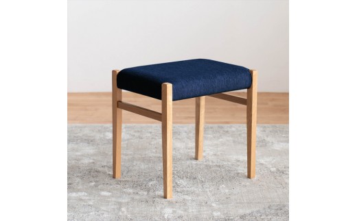 
            STジャンブル01 スツール オーク アネルカダークブルー 1脚 単品 チェア 椅子
          