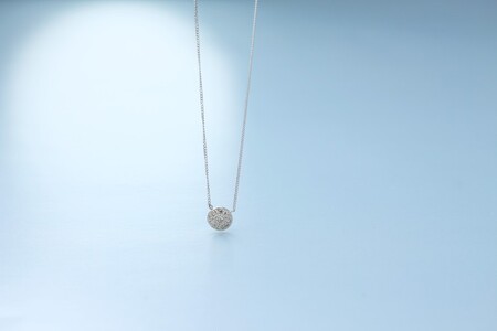 【プラチナ900 ダイヤモンドネックレス】Dia13粒 0.093ct 豪華なメレデザイン / KPN90003
