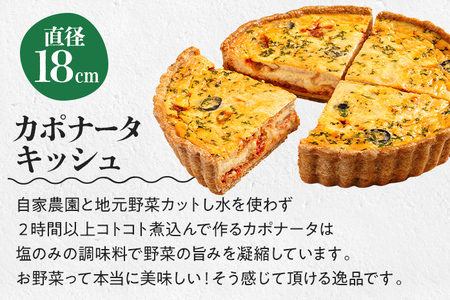 【食べ比べ2枚セット】カポナータとほうれん草のロレーヌキッシュ キッシュ