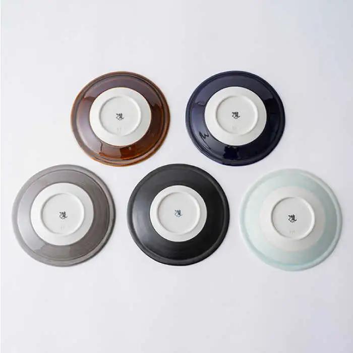 【波佐見焼】リム プレート 中皿 5colors 5枚セット 取り皿 18cm 6寸 食器 皿 【一龍陶苑】 [CC69]  波佐見焼